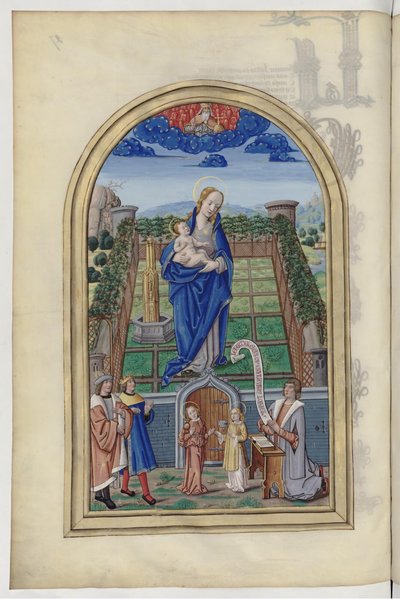 Jomfru Maria. Fra: Kongelige sanger til ære for jomfruen ved Puy d'Amiens, 1501-1600 av Unbekannt