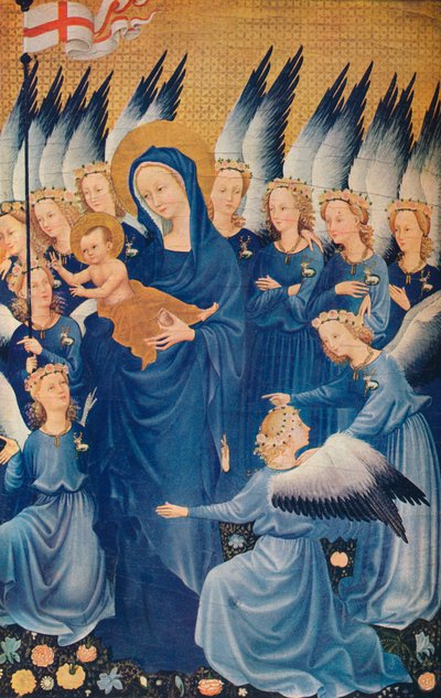 The Virgin and Child with Angels: Leaf of the Wilton Diptych, c1395. 1941 av Unbekannt