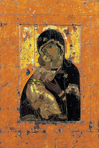 Jomfruen av Vladimir, bysantinsk ikon, tidlig på 1100-tallet av Unbekannt
