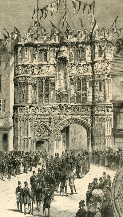 De besøkende som blir introdusert for dekanen: koloniale og indiske besøkende på Canterbury, 1886. av Unbekannt