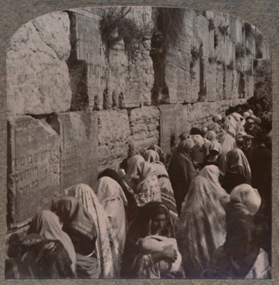 The Wailing Place of the Jews, Jerusalem, ca 1900 av Unbekannt
