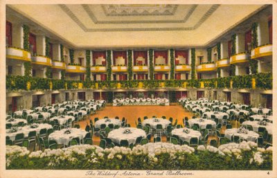 The Waldorf Astoria, Grand Ballroom, c1930-tallet av Unbekannt