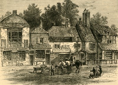 The White Hart, Knightsbridge, 1820, c1876. av Unbekannt