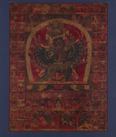 The Wrathful Bon Deity Walse Ngampa, en av de fem festningsmeditasjonsgudene, tidlig på 1400-tallet. av Unbekannt
