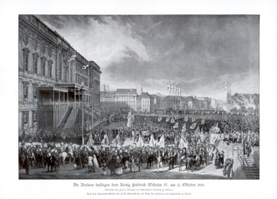 Tiltredelsen til tronen til Frederick William IV av Preussen, 15. oktober 1840, 1900. av Unbekannt