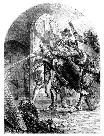 Arrestasjonen av Guy Fawkes 1570-1606, c1902 av Unbekannt