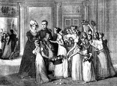Marie-Louises ankomst til Compiègne, Frankrike, 27. mars 1810 1882-1884 av Unbekannt