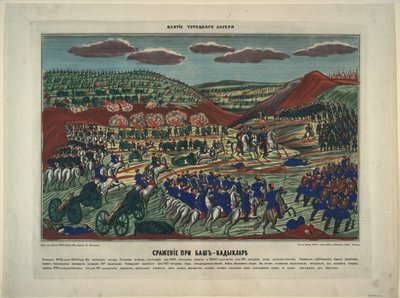 Slaget nær Bash-Kadiklar, 1854 av Unbekannt