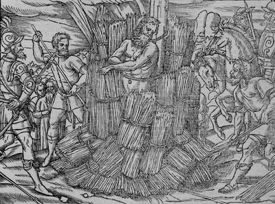 Brenningen av herre Hierome fra Prage, c1563. av Unbekannt