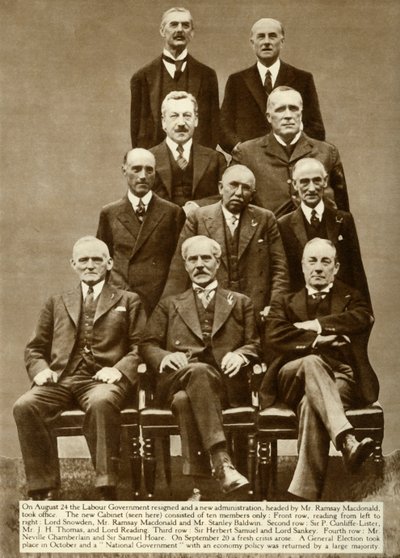 Kabinettet til Ramsay MacDonald, 1931, 1935. av Unbekannt
