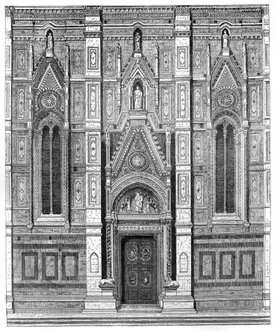 Den kanoniske porten til basilikaen Santa Maria del Fiore, Firenze, Italia, 1882 av Unbekannt
