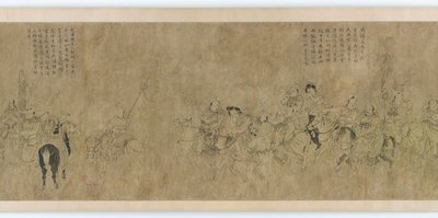 Fangenskapet til Cai Wenji, Ming-dynastiet, 1300-1400-tallet. av Unbekannt