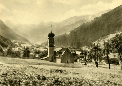 Kirken Sankt Nikolaus i Gortipohl, Østerrike, c1935. av Unbekannt
