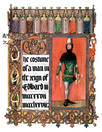Kostymet til en mann under Edward IIIs regjeringstid, 1909 av Unbekannt