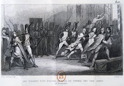 Kuppet av det 18. Brumaire 9. november 1799, 1800-tallet av Unbekannt
