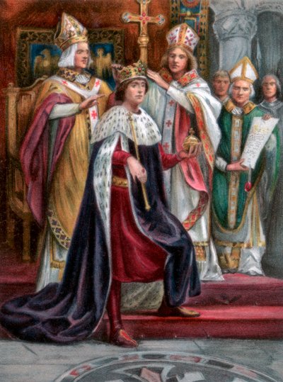 Kroningen av Edward I, Westminster, 19. august 1274, 1902 av Unbekannt