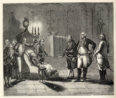 Frederick IIs død 17. august 1786. av Unbekannt