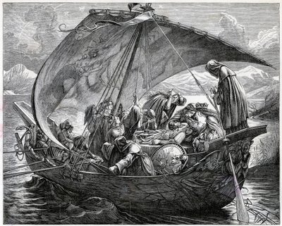Kong Arthurs død, 1800-tallet av Unbekannt