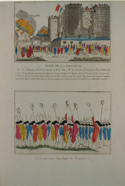 Rivingen av Bastillen, 14. juli 1789, 1789 av Unbekannt
