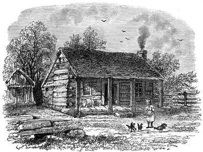 Det tidlige hjemmet til Abraham Lincoln, Gentryville, Indiana, 1800-tallet av Unbekannt