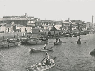 Inngangen til Suez-kanalen ved Port Said, Egypt, 1895. av Unbekannt