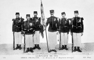 Flagget til 1. regiment av den franske fremmedlegionen, 1914 av Unbekannt
