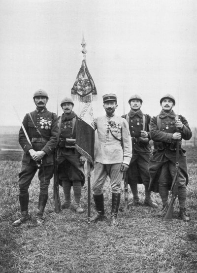 Flagget til Regiment de Marche, fra den franske fremmedlegionen, c1914-1918 av Unbekannt