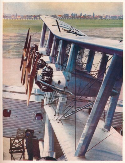 De fire Bristol Jupiter-motorene til Imperial Airways-fartøyet Scylla, c1936 c1937 av Unbekannt