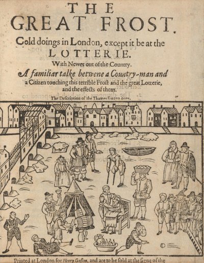 Den store frosten i London, 1608 av Unbekannt