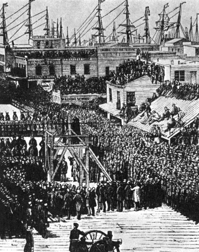 The henging of Hetherington and Brace, San Francisco, 29. juli 1856 1954 av Unbekannt