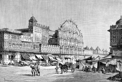 High Street i Jaipur, India, 1895 av Unbekannt
