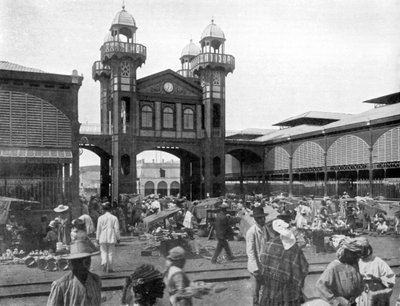 Markedsplassen, Port-au-Prince, Haiti, 1926 av Unbekannt