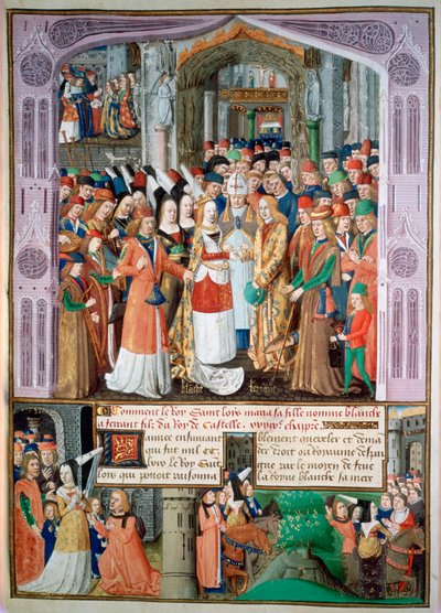Ekteskapet til Blanche og Fernando, 1269, 1400-tallet av Unbekannt