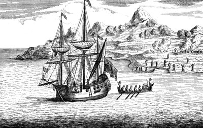 Massakren og brenningen av to landsbyer på Madagaskar, 1500-tallet av Unbekannt