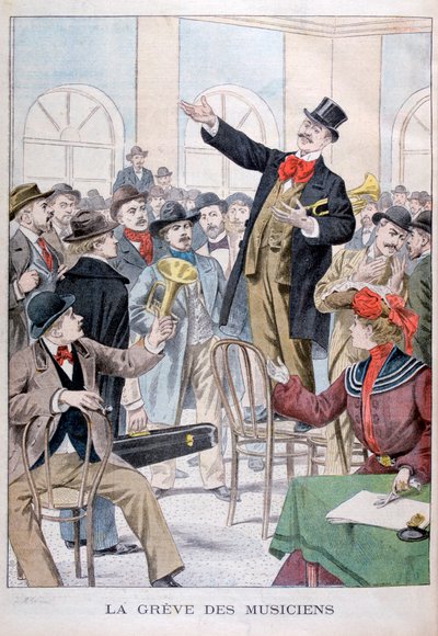 Musikerne streiker, 1902 av Unbekannt