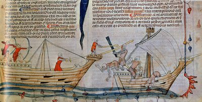 Sjøslaget, ca 1340 av Unbekannt