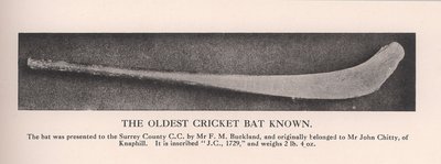 Den eldste cricketflaggermusen kjent, 1912. av Unbekannt