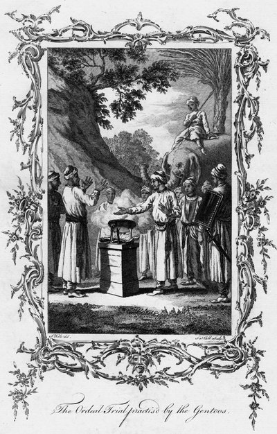 Prøveprøven praktisert av Gentoos, c1770 av Unbekannt