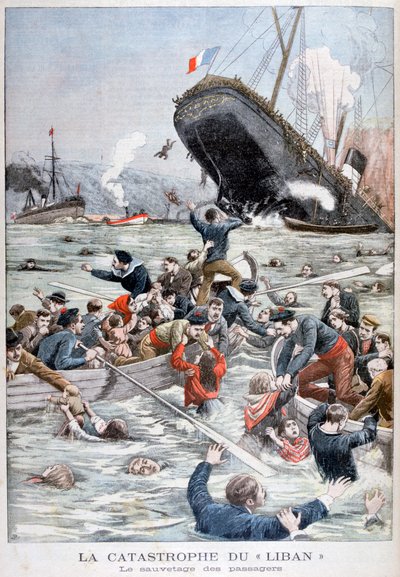 Passasjerfartøyet Liban sank etter å ha kollidert med et annet skip, 1903 av Unbekannt