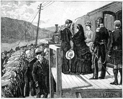 Dronningen overrakte Albert-medaljen til kystvakten George Oatley, sent på 1800-tallet, 1900 av Unbekannt