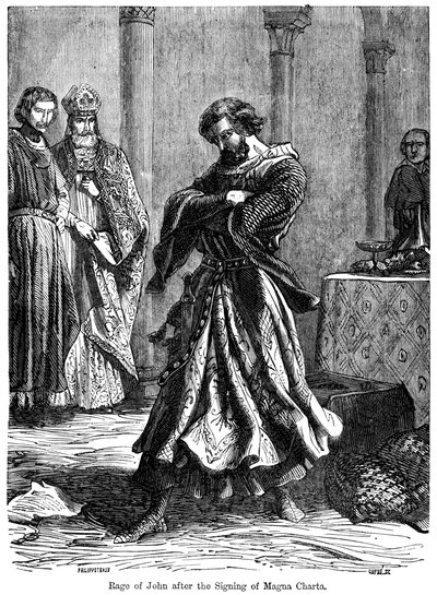 Kong Johns raseri 1167-1216 etter signeringen av Magna Carta c1215 av Unbekannt