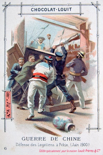 Motstanden til den diplomatiske staben i Peking, Kina, Boxer Rebellion, juni 1900 av Unbekannt