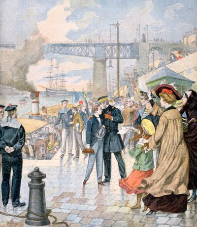 Returen av skipet Borda, og ombordstigning av skipet Fistots, Brest, Frankrike, 1902 av Unbekannt