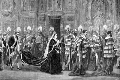 Den kongelige prosesjonen i Westminster Palace på vei til House of Lords, 1886, 1900 av Unbekannt