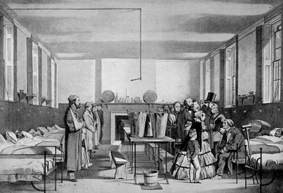 Det kongelige besøket på Brompton Hospital, 1850-tallet, c1920 av Unbekannt