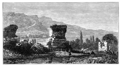 Ruinene av Sardis, Lydia, Tyrkia, c1890 av Unbekannt