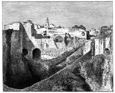 De sørlige vollene i Jerusalem, ca 1890 av Unbekannt