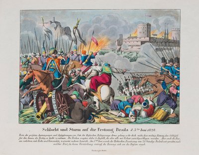 Stormingen av Brailov-festningen 15. juni 1828, ca. 1830 av Unbekannt