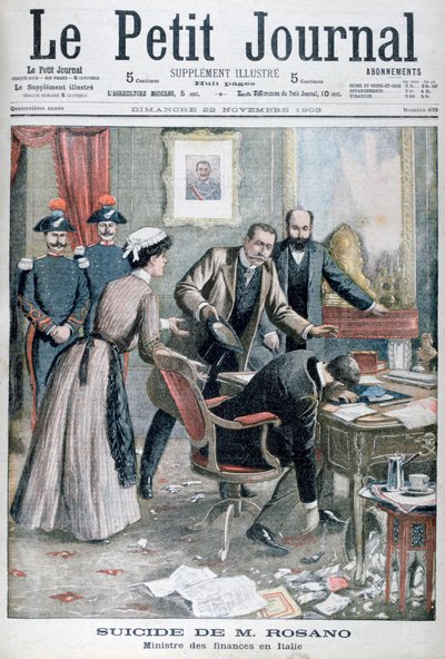 Selvmordet til signor Rosano, italiensk finansminister, Napoli, 1903 av Unbekannt