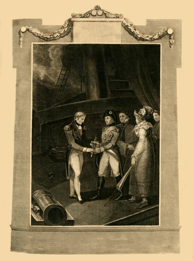 Overgivelsen av Buonaparte om bord på Bellerophon, 15. juli 1815, 1816. av Unbekannt